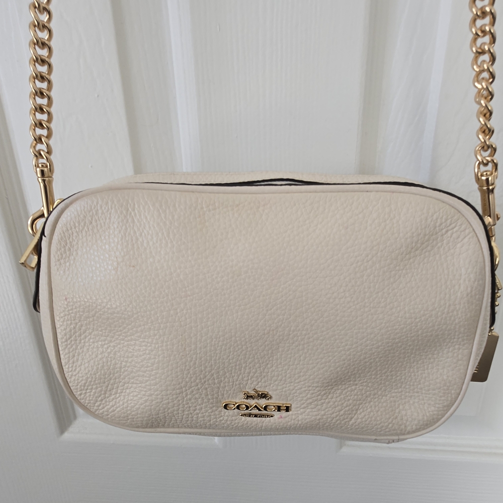 Coach Cream Leather Crossbody Bag